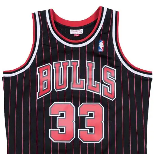 斯科特·皮蓬 第二客场 sw球迷版 芝加哥公牛队 复古球衣 nba - 带娃