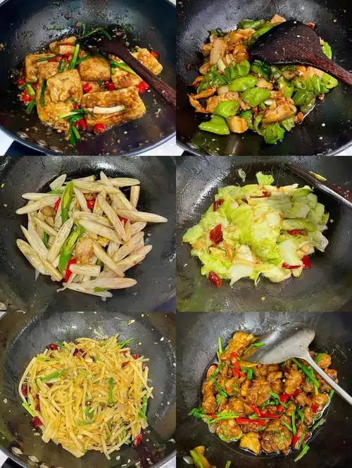 葱姜炒鸡图2661502:香菜炒饭,家常西葫芦,炝炒豆角,小炒嫩南瓜