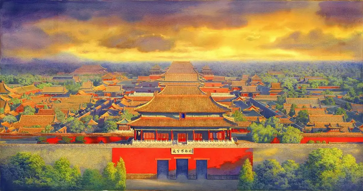 谁会画故宫呢并且还是故宫全景傻不傻