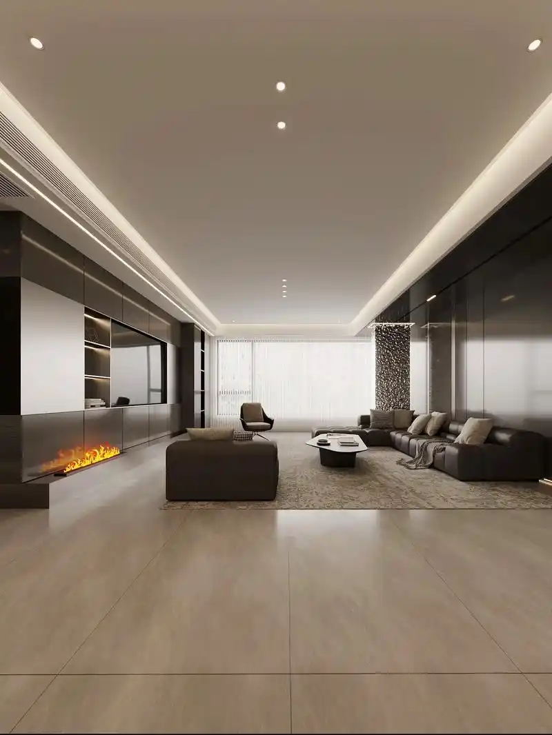 140平方意式极简风格家装设计.点到即止的灯光氛围搭配意式的 - 抖音