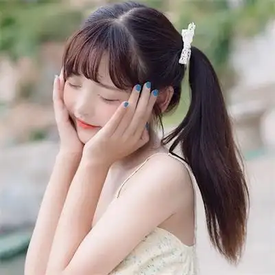 双马尾清纯女生头像 甜美可爱小女孩_女生头像_美头网
