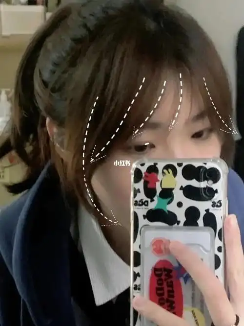 分区分的好刘海就不会出错!一定要给自己多留