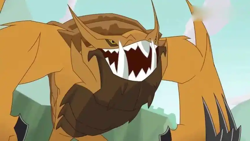 兽王争锋:泰羽和镐天利用超强战爪大比拼,镐天召唤出了双铠角兽