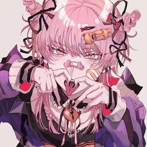 病娇系少年插画,风格诡异又可爱