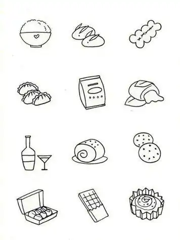 小班食物简笔画