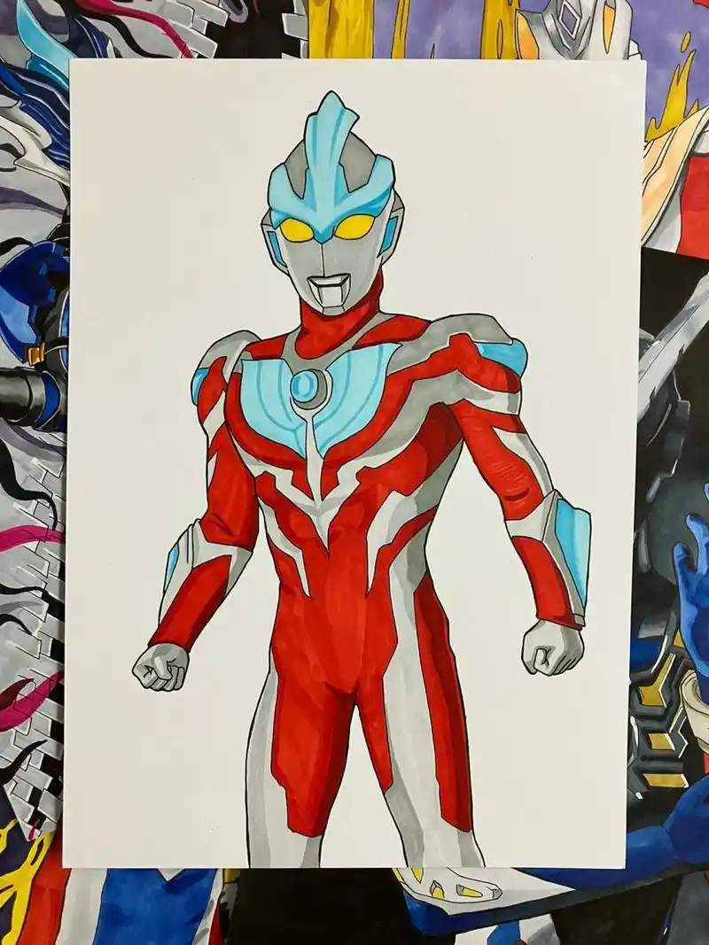 银河奥特曼超详细手绘过程,看了一定会 这次我尽最大力度把奥特曼最