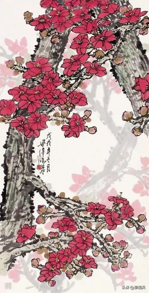 木棉花放漫天红陈永锵 2005年作 木棉花红关山月 木棉花田世光 木棉