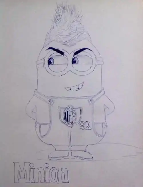 素描画简笔画小黄人