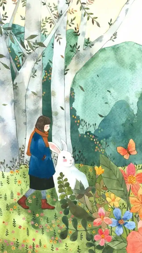 唯美手绘插画高清手机壁纸