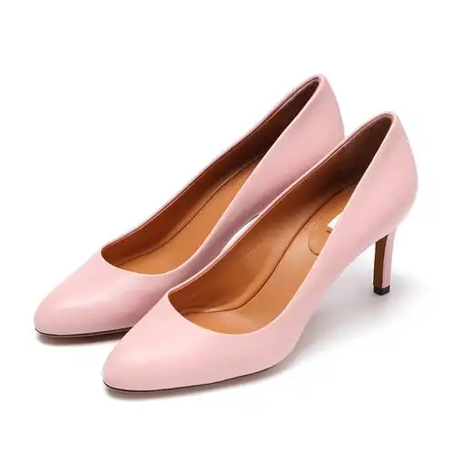 【巴利女士船鞋】bally 巴利 女士裸粉色羊皮高跟船鞋 edita/16 6.