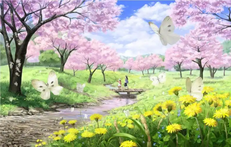 成人1000片木质拼图定制儿童益智玩具礼物唯美卡通风景 春花烂漫