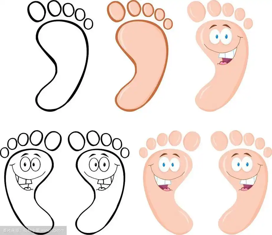 卡通的脚