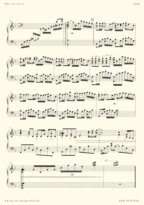 钢琴谱我知道f大调