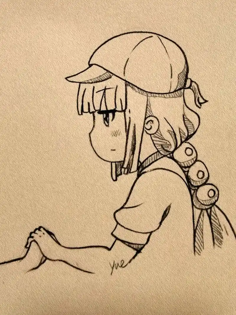 手绘动漫女生侧面【步骤图】      你的期待终会实现