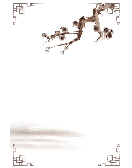 中国风水墨画简约边框平面广告64054e3e5fb4b34df8e806ea7eba5e51