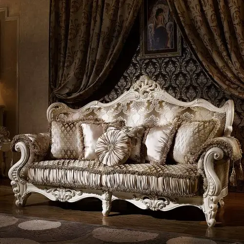 奢华欧式实木沙发组合别墅大户型客厅家具法式布艺沙发美式沙发