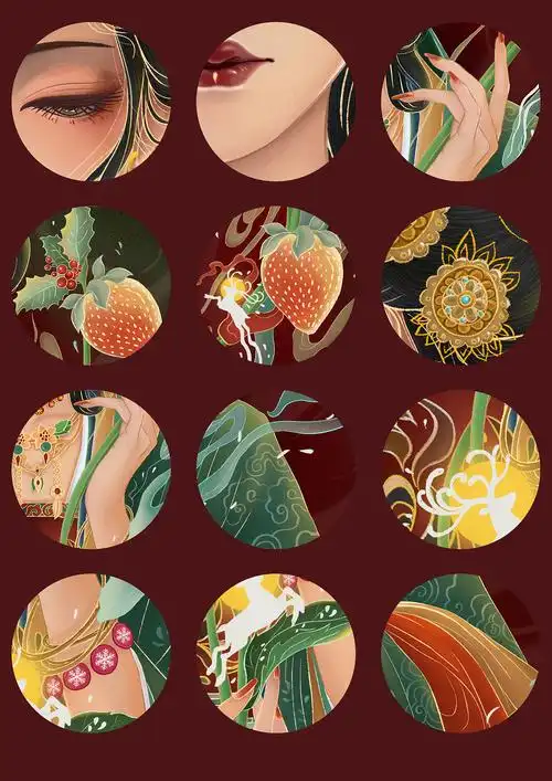 古风创意插画—圣诞季缪斯归来插画海报