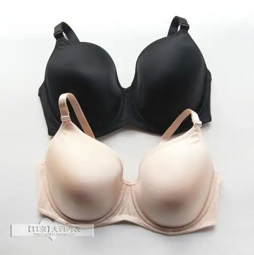 黛 全杯型显胸小大码罩杯薄款光面简约舒服欧美性感女内衣文胸def