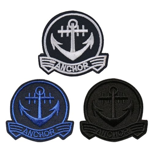 船锚刺绣布贴徽章背胶图案衣服补丁贴男裤子修补破洞贴装饰贴花
