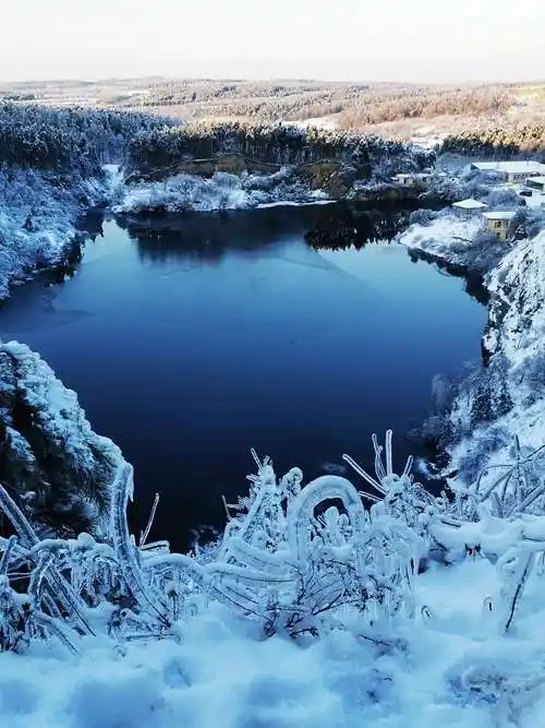 长春净月小天池的冻雨奇观 2020.11.22午后