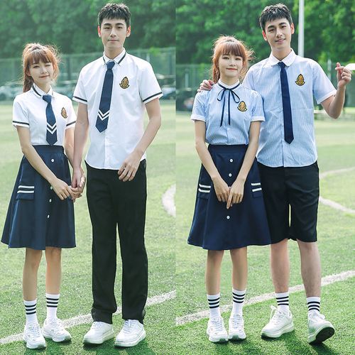 班服学院风高中生夏季校服套装中学生初中生毕业照运动会演出服装