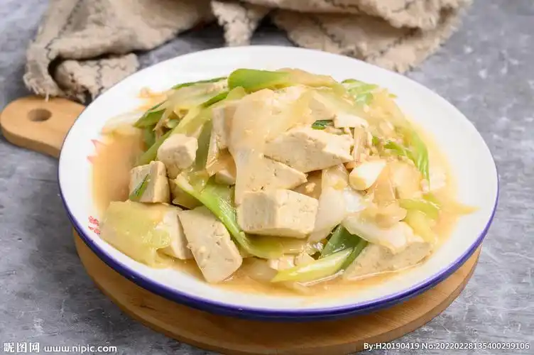 大葱炒豆腐图片
