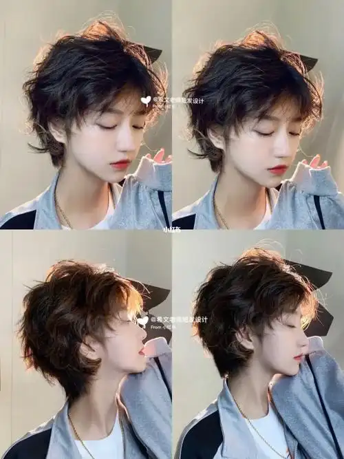 的相加,整体凸显自然蓬松凌乱的效果短发烫卷头发型图片凌乱短发发型