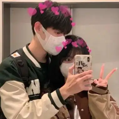 情侣头像小清新一对两张唯美清纯甜蜜幸福情侣真人高清头像图片