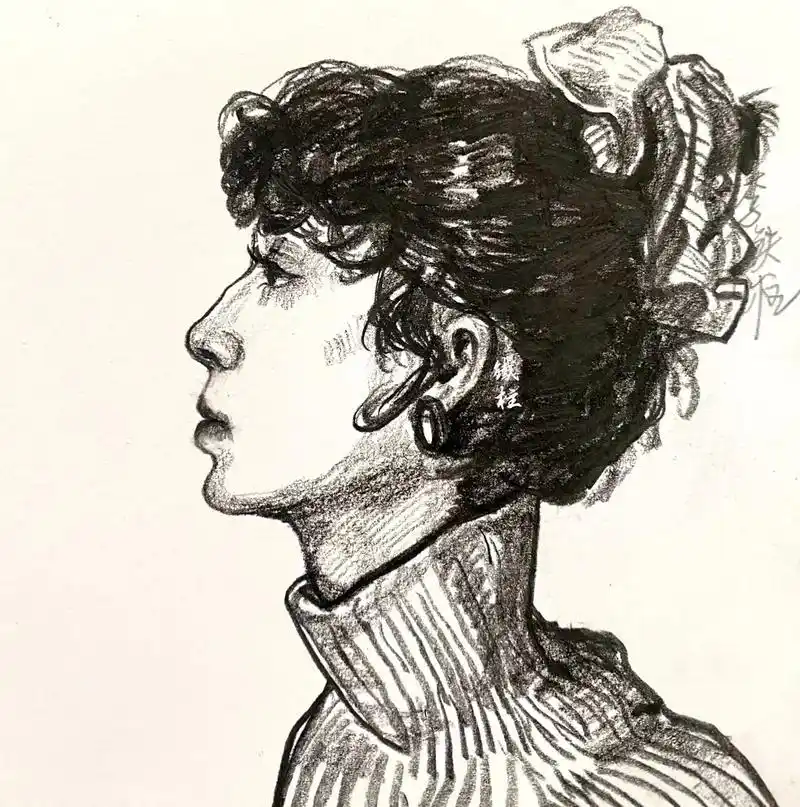 评论区抽粉丝画速写头像01.