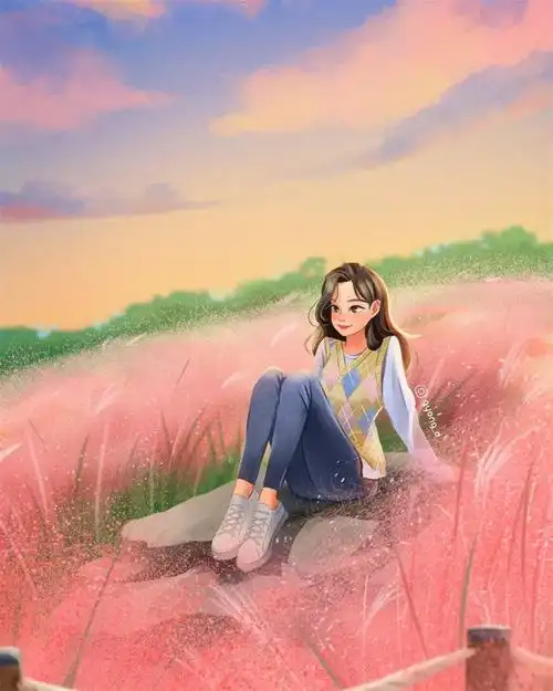 日常生活篇12张不同神态的人物场景插画