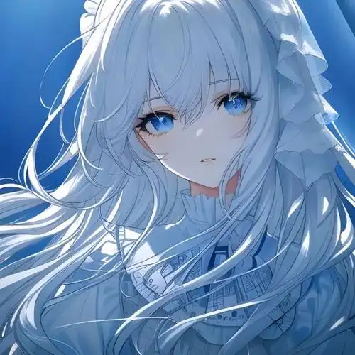 动漫蓝色系女生头像_小红书