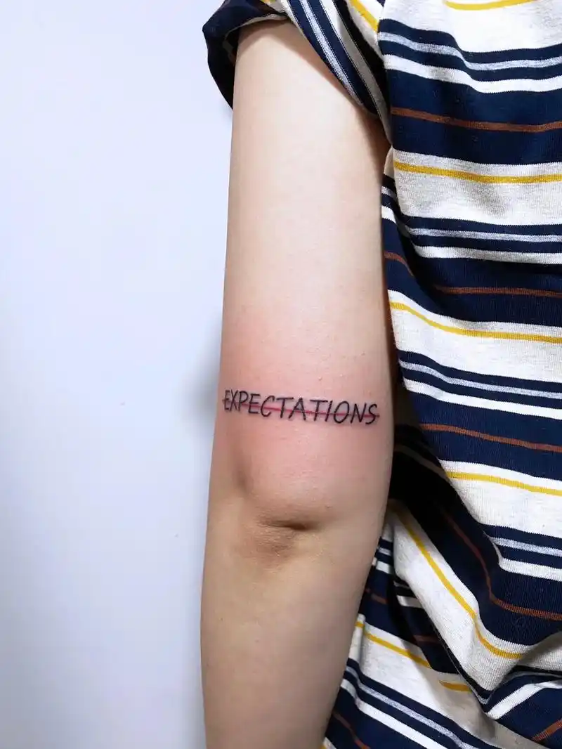 没有期望就没有失望|英文纹身