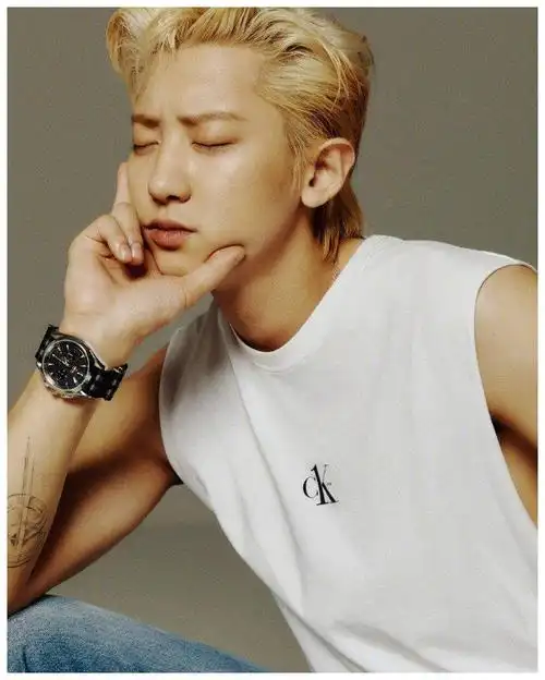 朴灿烈《arena homme 》korea七月大片,金发野性