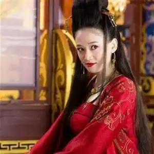 影视剧新c笑傲江湖 陈乔恩东方不败 大红绣花拖尾汉服 婚服