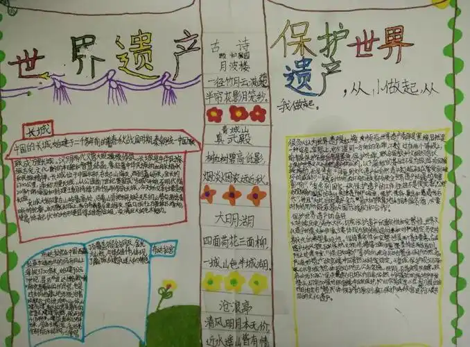 关于良渚文化遗产的手抄报世界遗产手抄报