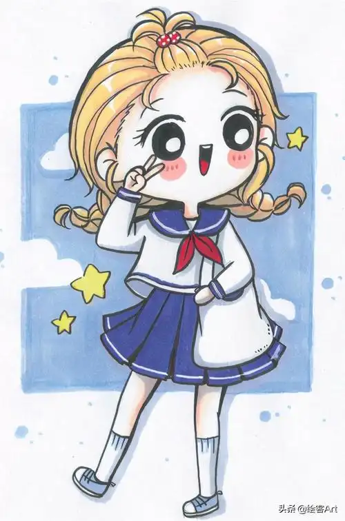 可爱学妹秒变帅酷御姐~在《我的甜心女孩 马克笔q版漫画人物教程》中