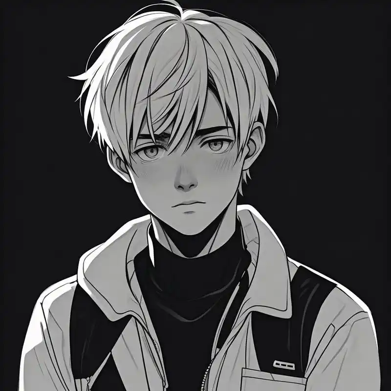 伤感男生头像,孤独与绝望并存95 这组黑白素描男生头像,透露出深深