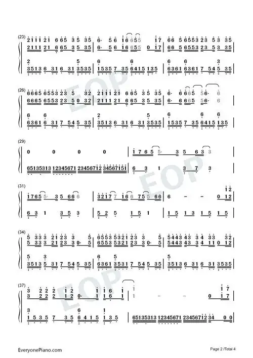 下辈子也要找到你-把你的名字写在烟上吸进肺里-张艾文双手简谱预览2