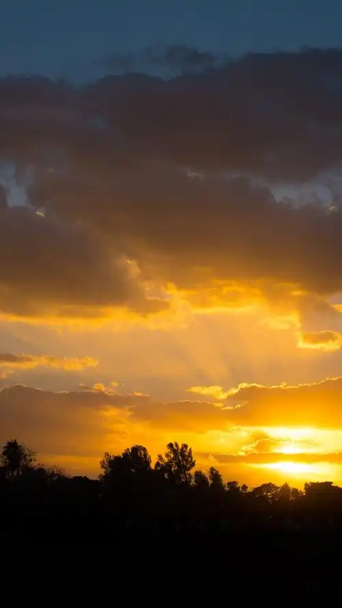夕阳,黄昏,云彩,天空 iphone 壁纸