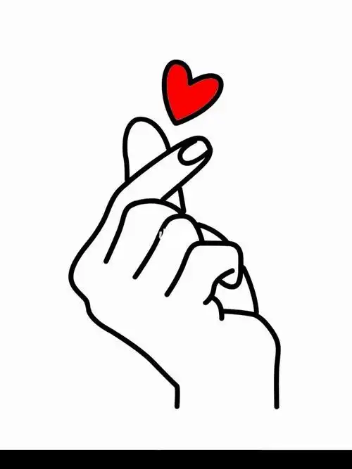 比心简笔画无论生活怎样都要微笑从容面对