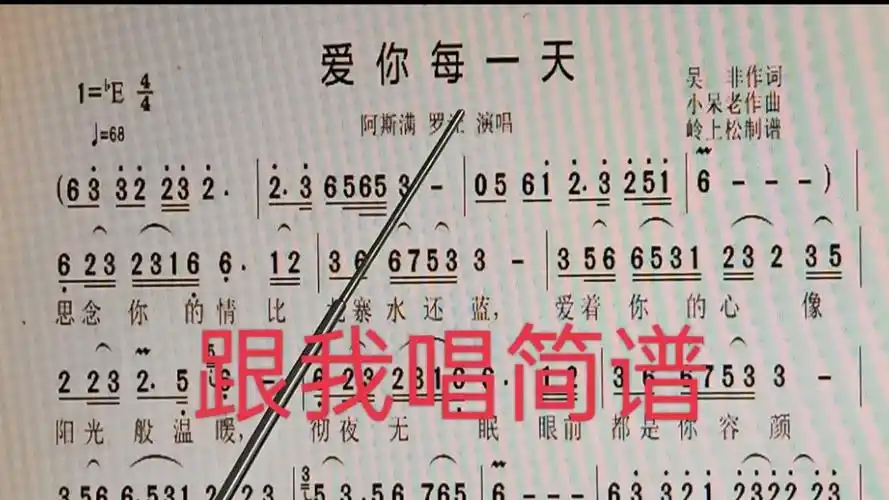 学唱简谱《爱你每一天》-音乐视频-搜狐视频