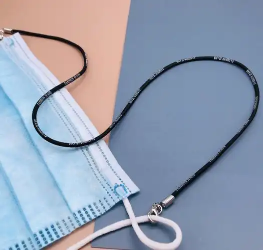 跨境热销口罩配饰 ins字母弹力防丢挂脖口罩绳 多色编织口罩挂绳