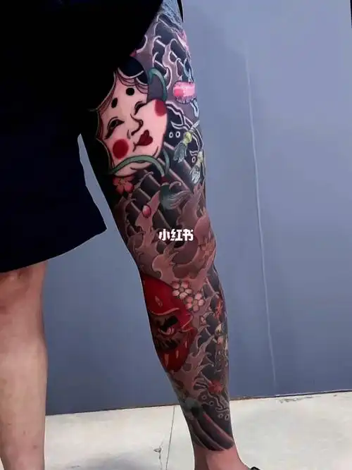 大伙要的成品视频效果来了#紋身  #花腿  #纹身培训