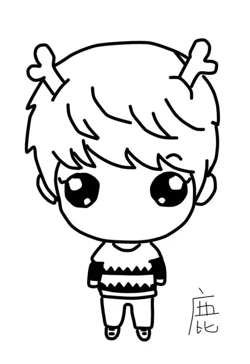 橡皮章素材,自钩.exo鹿晗