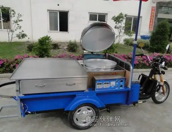 电动三轮车麦发流动电动烤饼车麦发燃气烤饼炉电动车