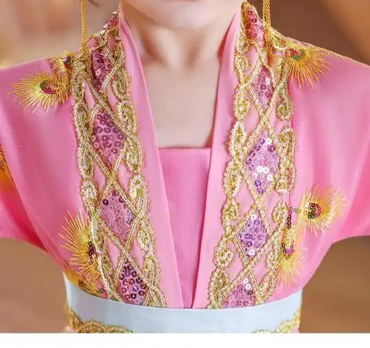 儿童古代皇后衣服古装女汉服皇后服贵妃拖尾 唐朝娘娘公主唐装仙孩cos