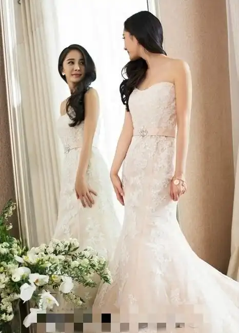 杨幂婚纱照曝光 美丽新娘幸福满满-大众点评结婚频道