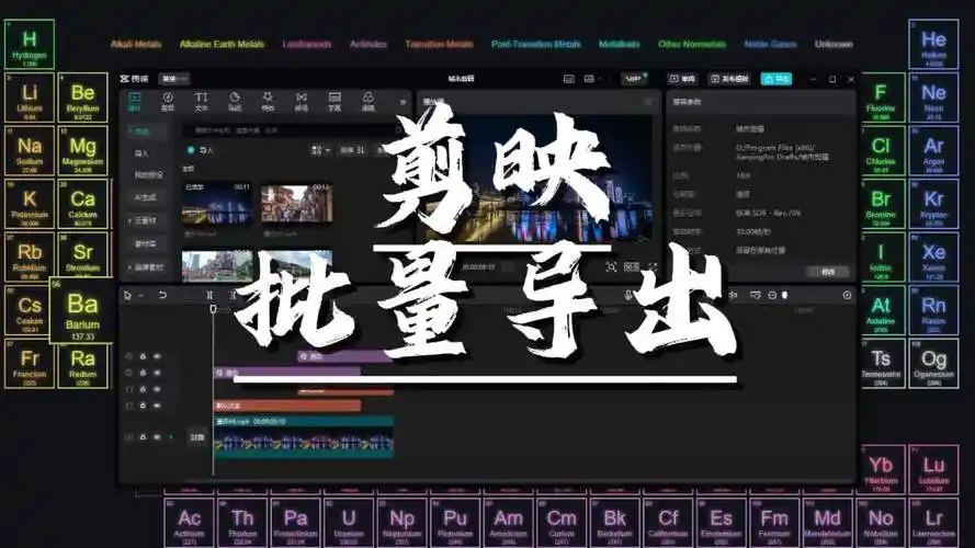 剪映如何批量导出分割好的视频片段