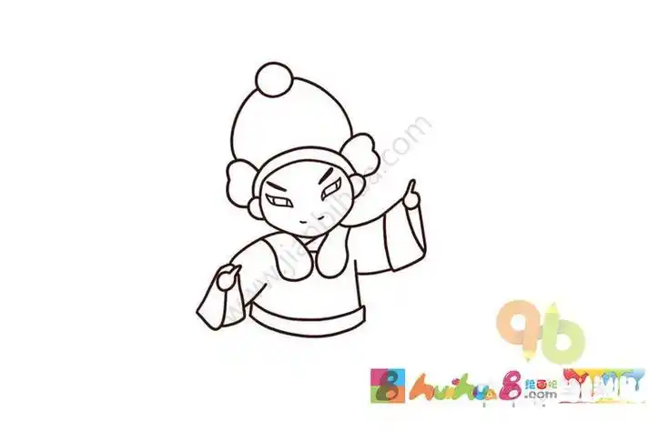 国粹京剧国粹宝贝可爱京剧小人简笔画q版京剧人物简笔画好看可爱京剧