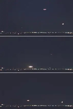 黑夜晚上机场飞机ufo起飞降落视频